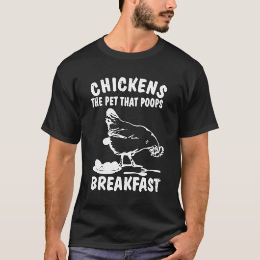 朝食をうんちするペットにゃんこ Tシャツ (正面)