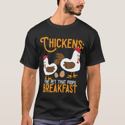 朝食を産むペットにゃんこ Tシャツ (正面)