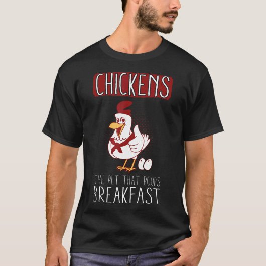 朝食を産むペット ニワトリ Tシャツ (正面)