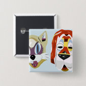 朝食アットティファニーズマスクボタン 缶バッジ (正面&裏面)