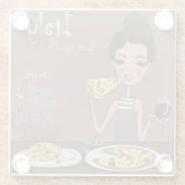 朝食イタリアン ガラスコースター (裏面)