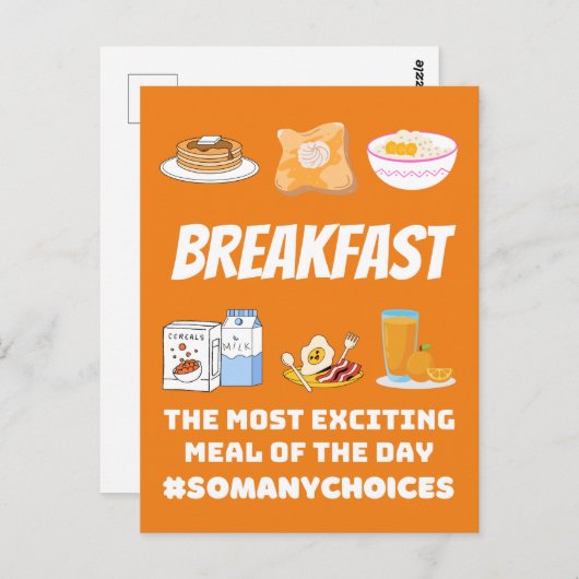 朝食エキサイティング ポストカード (正面/裏面)