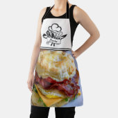 朝食サンドイッチエプパーソナライズされたロン エプロン (インサイチュ)