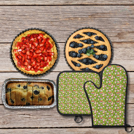 朝食スムージーとフルーツ緑 鍋つかみ&鍋敷きセット