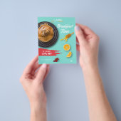 朝食セール,コーヒーショップ朝食メニュー チラシ (手)