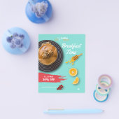 朝食セール,コーヒーショップ朝食メニュー チラシ (シングル)