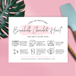 朝食チョコレートのハート気に手順 サンキューカード