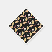 朝食ハムアンドキラントロエッグオンアクロワッサン スタンダードカクテルナプキン (角)