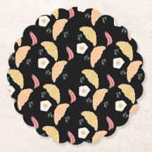 朝食ハムアンドキラントロエッグオンアクロワッサン