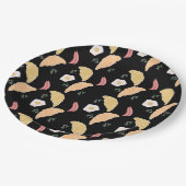 朝食ハムアンドキラントロエッグオンアクロワッサン ペーパープレート (アングル)