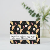 朝食ハムアンドキラントロエッグオンアクロワッサン ポストカード (スタンド正面)