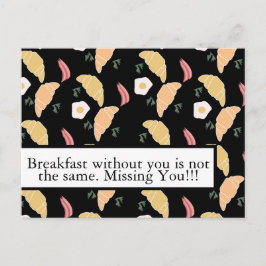 朝食ハムアンドキラントロエッグオンアクロワッサン ポストカード