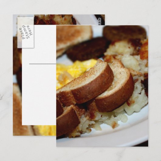 朝食パイル ポストカード (正面/裏面)