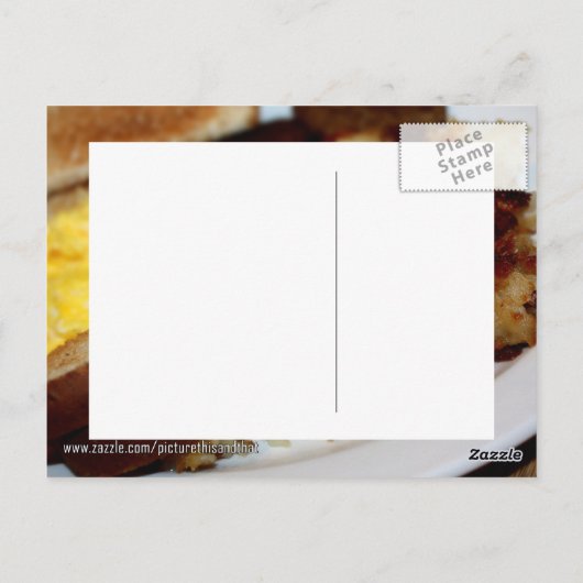 朝食パイル ポストカード (裏面)