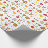 朝食パターン包装紙 ラッピングペーパー (角)