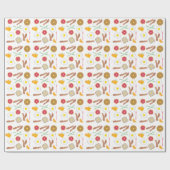 朝食パターン包装紙 ラッピングペーパー (フラット)