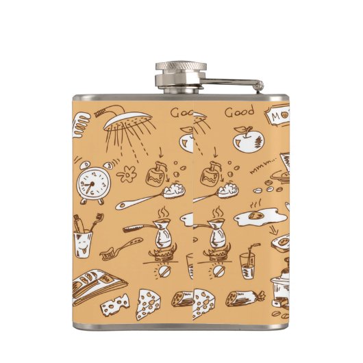 朝食パターン2 フラスク (裏面)