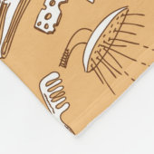 朝食パターン2 フリースブランケット (角)