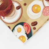 朝食パターン3 フリースブランケット (角)