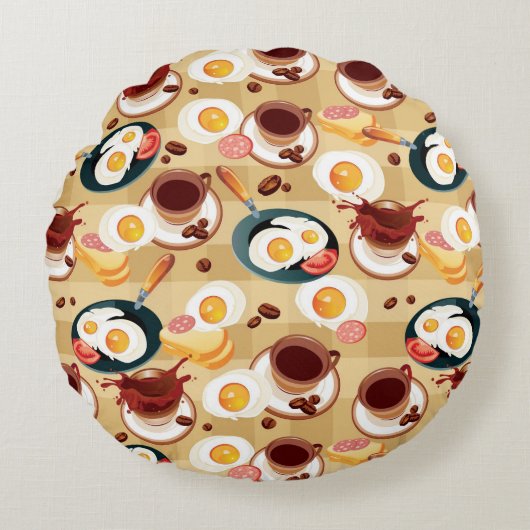 朝食パターン3 ラウンドクッション (正面)