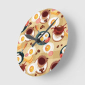 朝食パターン3 ラウンド壁時計 (傾斜)