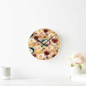 朝食パターン3 ラウンド壁時計 (ホーム)