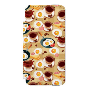 朝食パターン3 iPhone SE/5/5sウォレットケース