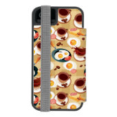 朝食パターン3 INCIPIO iPhoneウォレットケース (フォリオ裏面)