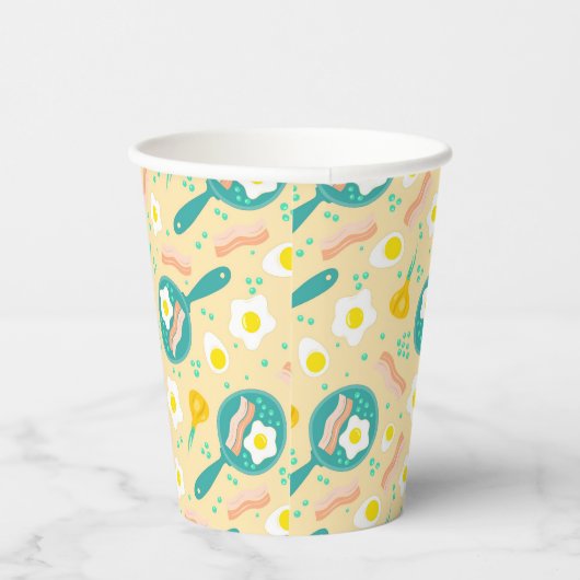 朝食パターン 紙コップ (右)