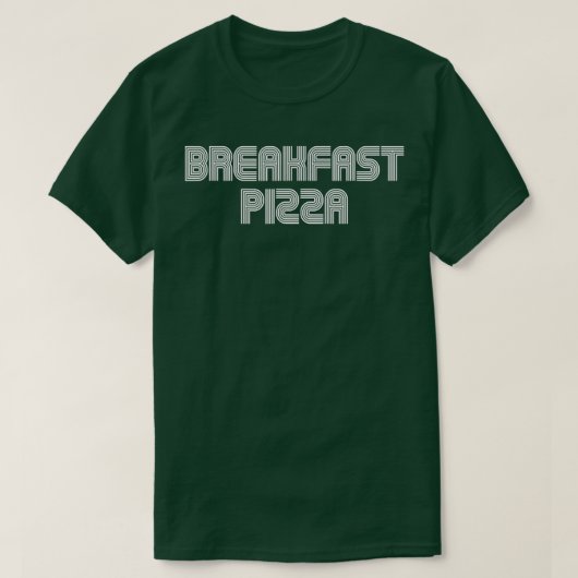 朝食ピザヴィンテージレトロ70s 80s おもしろい tシャツ (デザイン正面)