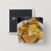 朝食フォトボタン 缶バッジ (正面&裏面)