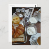 朝食フランスの ポストカード (正面/裏面)