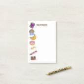 朝食フーズ食料品リスト食料品の投稿 ポストイット (デスク上)