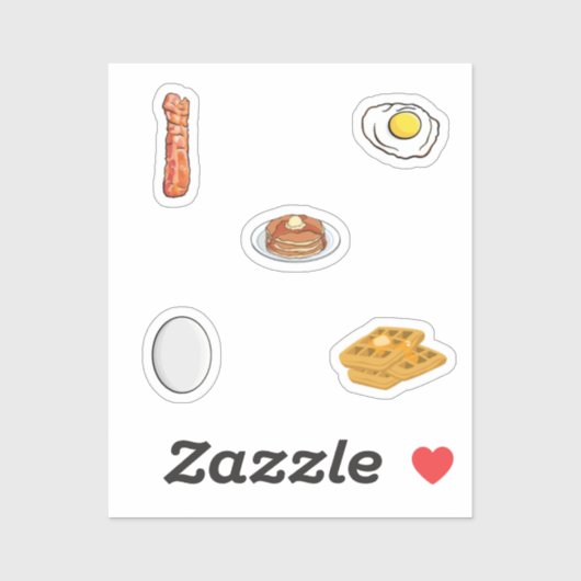 朝食フードコレクション シール (シート)