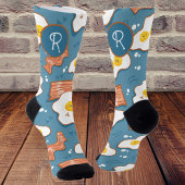 朝食フードパターン ソックス