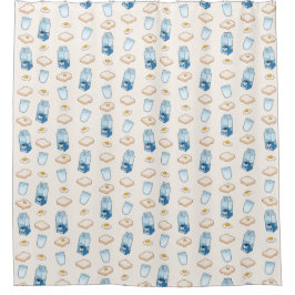 朝食フード(エイリアン) シャワーカーテン