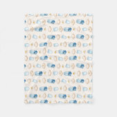 朝食フード(エイリアン) フリースブランケット (正面)