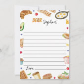 朝食ブランチ時間カプセルノートメッセージカード サンキューカード (正面)