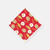 朝食ブランチ誕生日パーティーキッズカワイイ スタンダードカクテルナプキン (角)