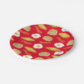 朝食ブランチ誕生日パーティーキッズカワイイ ペーパープレート (アングル)