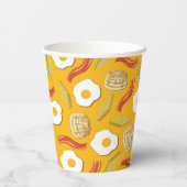 朝食ブランチ誕生日パーティーキッズカワイイ 紙コップ (裏面)