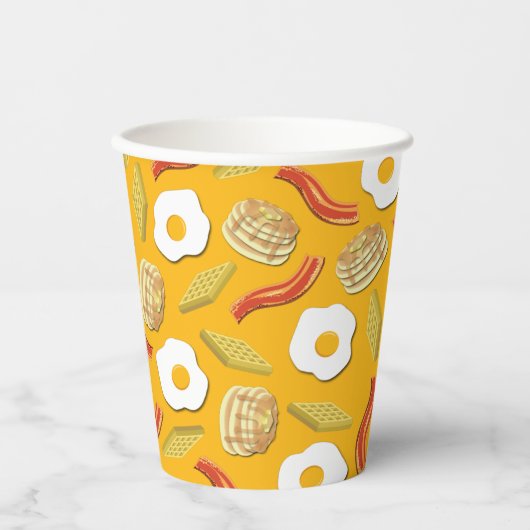 朝食ブランチ誕生日パーティーキッズカワイイ 紙コップ (正面)