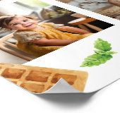 朝食ブランチ1年目フォトマイルストーンポスター ポスター (角)