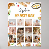 朝食ブランチ1年目フォトマイルストーンポスター ポスター (正面)