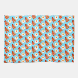 朝食ベーコンアンドエッグ キッチンタオル