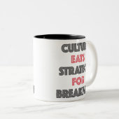 朝食マ食べグの文化戦略 ツートーンマグカップ (正面右)