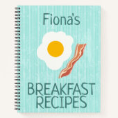 朝食レシピカスタムティール（緑がかった色） ノートブック (正面)