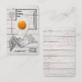 朝食レストランビジネスカード 名刺 (正面/裏面)