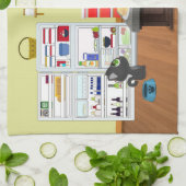 朝食仲間 キッチンタオル (折り畳み)