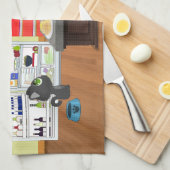 朝食仲間 キッチンタオル (四つ折り)